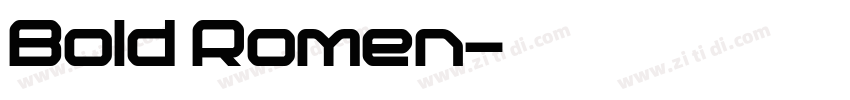 Bold Romen字体转换